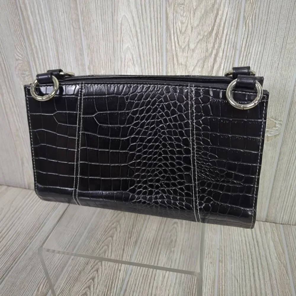 Miche Womens Classic Crocodile Patent Leather Shell Bag Purse Cover Black